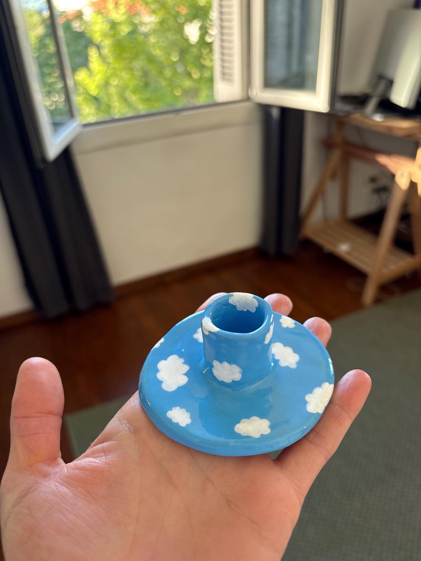 Bougeoirs Nuage Bleu