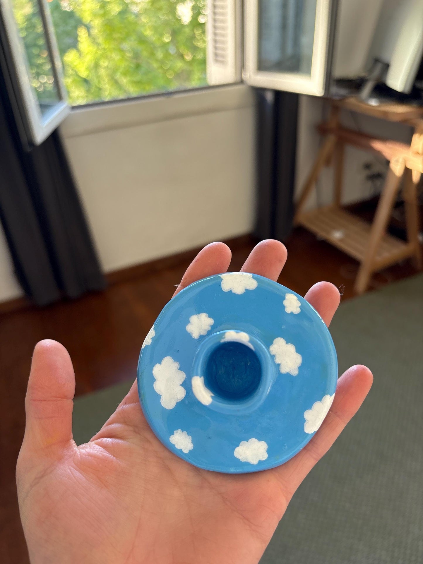 Bougeoirs Nuage Bleu